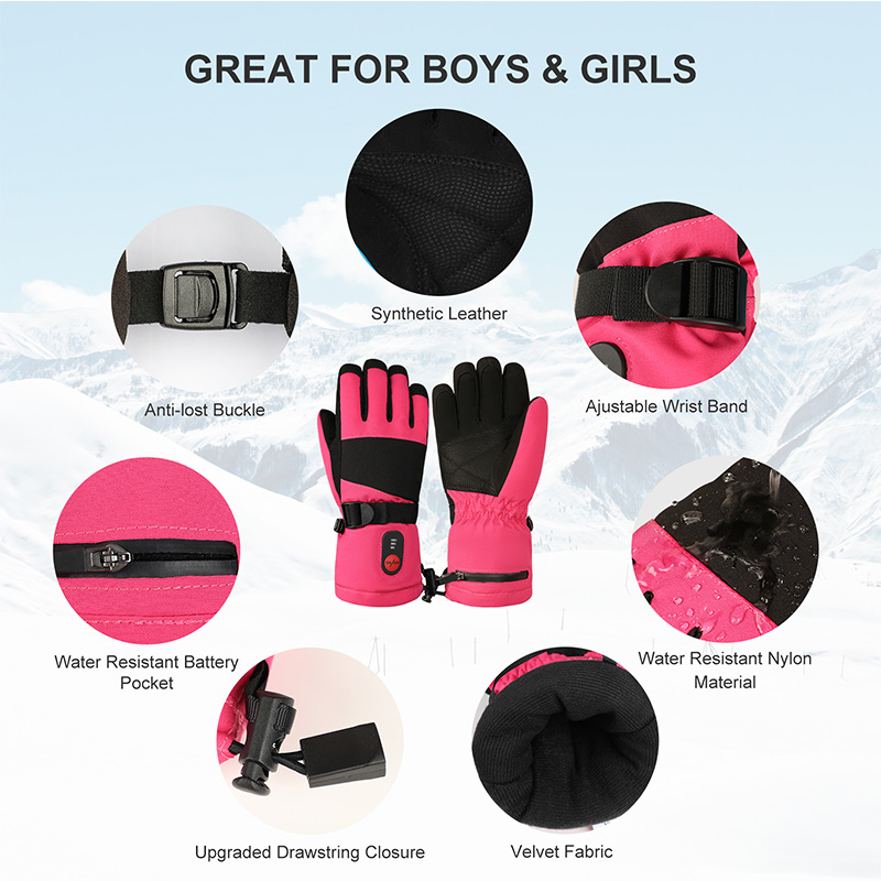 2026 Heated Gloves Kids Childr - огляд і ціна Heated Gloves Electric